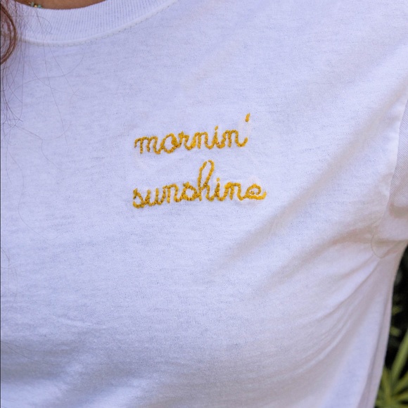 ‘Mornin’ Sunshine’ Embroidered Tee - Picture 5 of 6